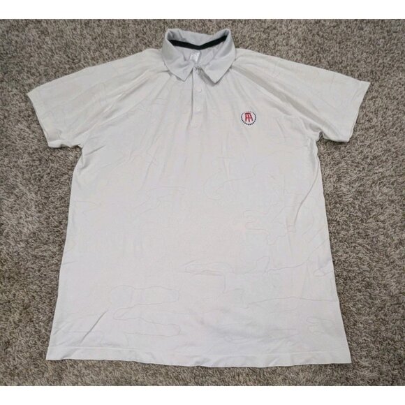 UNRL Golf Polo Shirt Mens XL White Camo Print Barstool Sports Performance - Picture 2 of 8